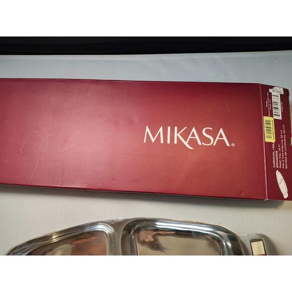 Mikasa Serving Tray Stainless‎ 16.5" Relish Condiment Vintage - Picture 2 of 3